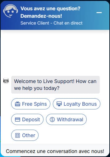 Punt Casino support client